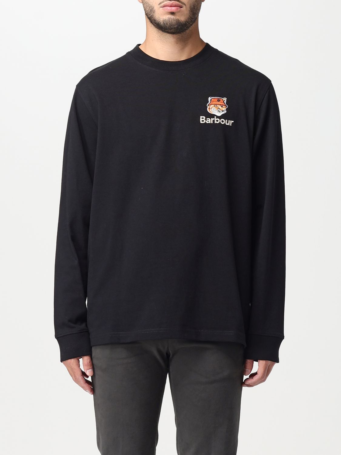 maison kitsuné x barbour Sweatshirt MAISON KITSUNE X BARBOUR Men colour Black