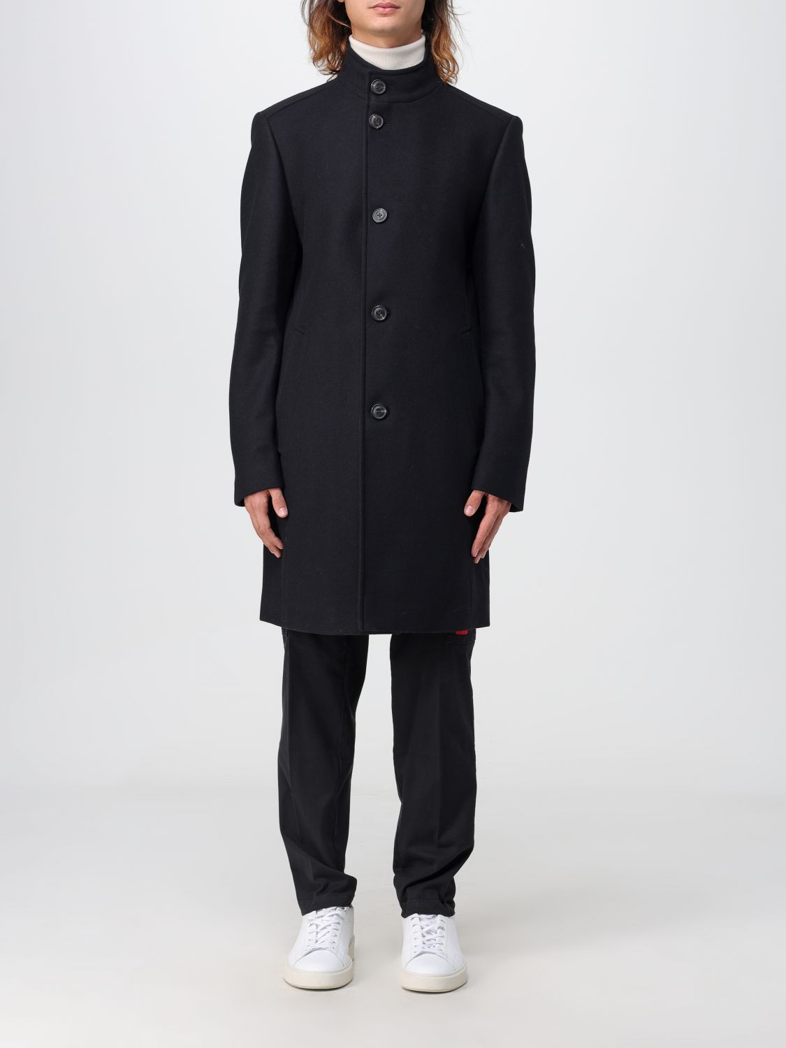 Hugo Coat HUGO Men colour Black