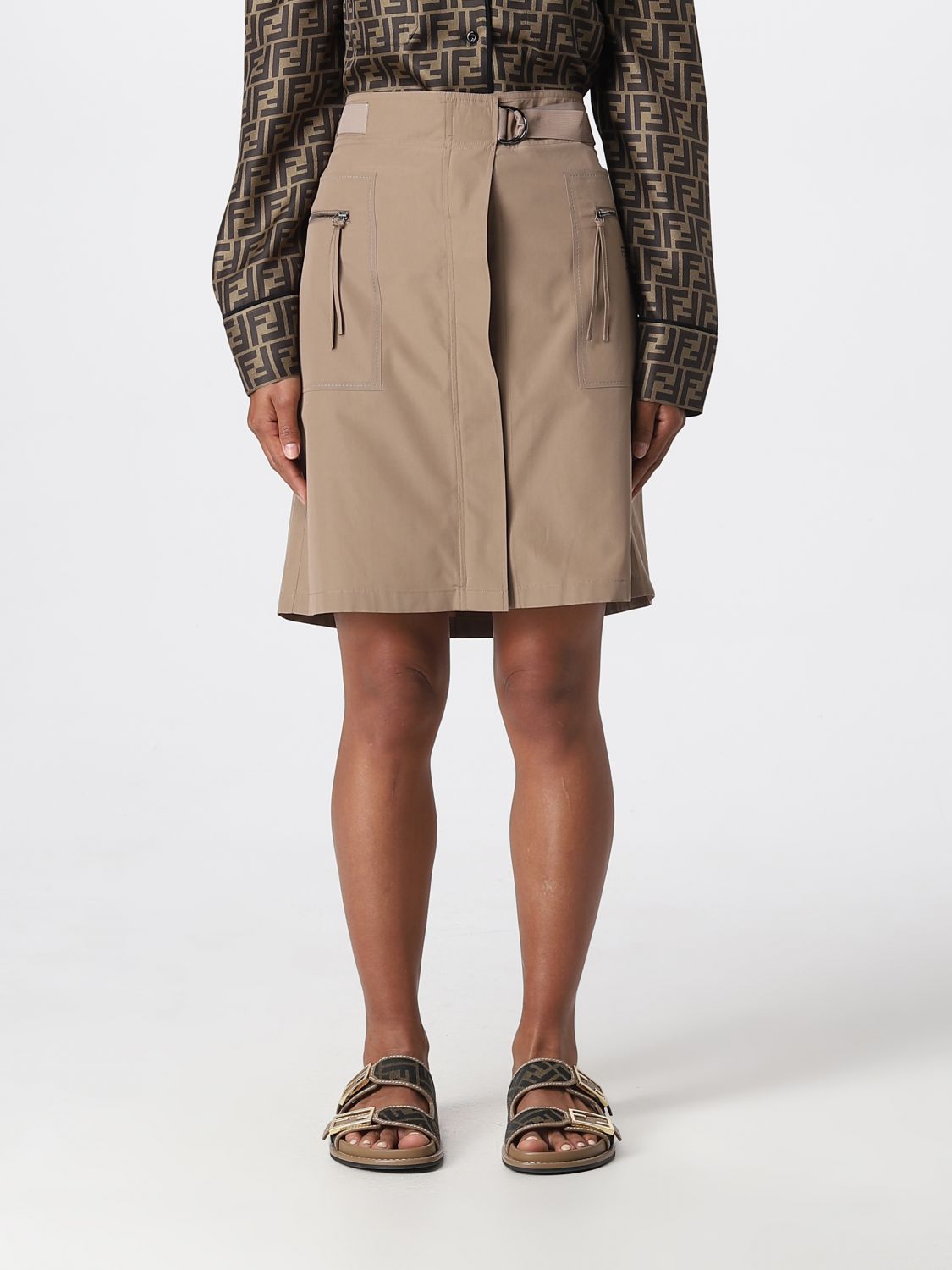 FENDI Skirt FENDI Woman colour Tobacco