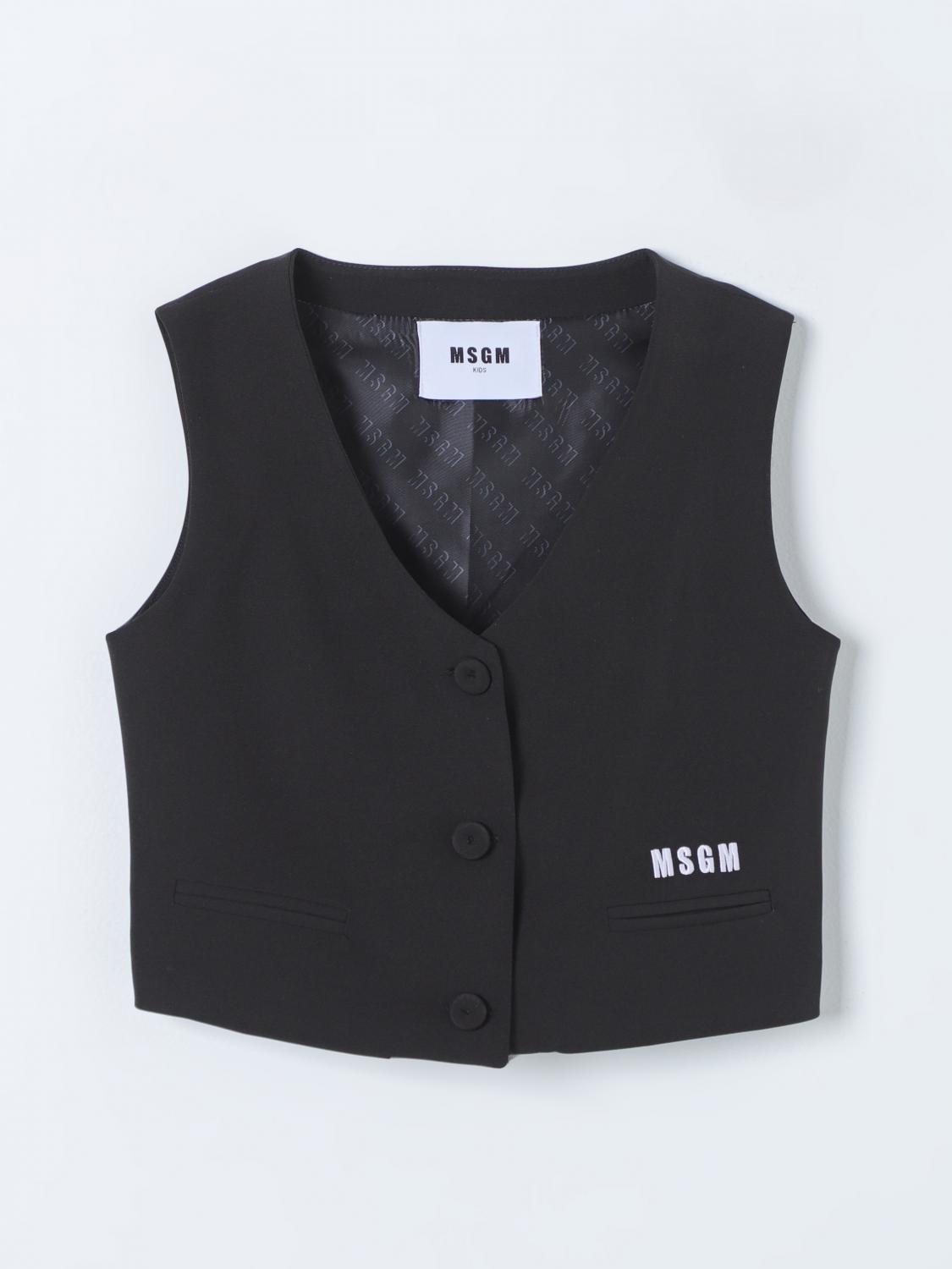 Msgm Kids Waistcoat MSGM KIDS Kids colour Black