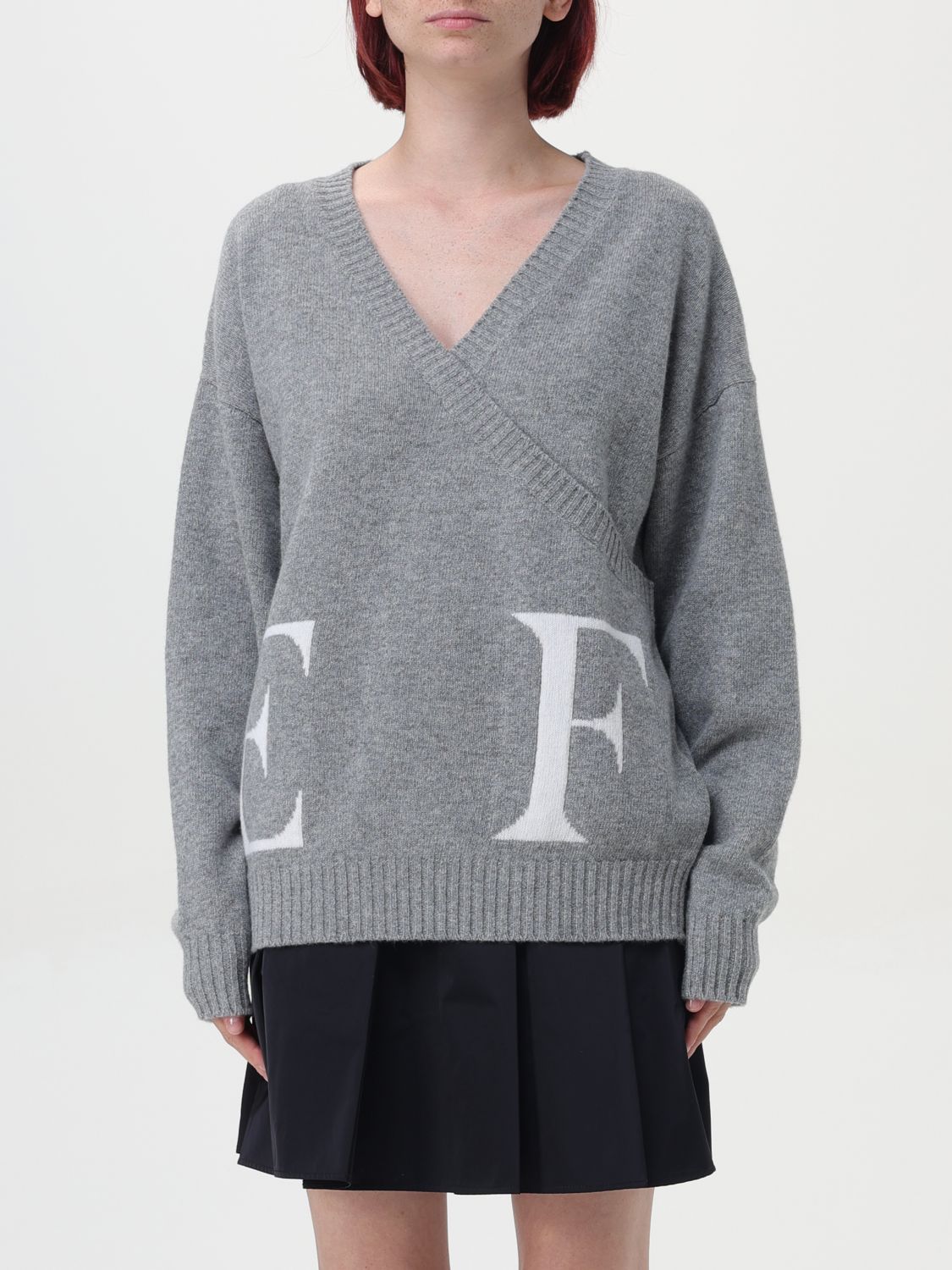 Elisabetta Franchi Sweater ELISABETTA FRANCHI Woman color Grey