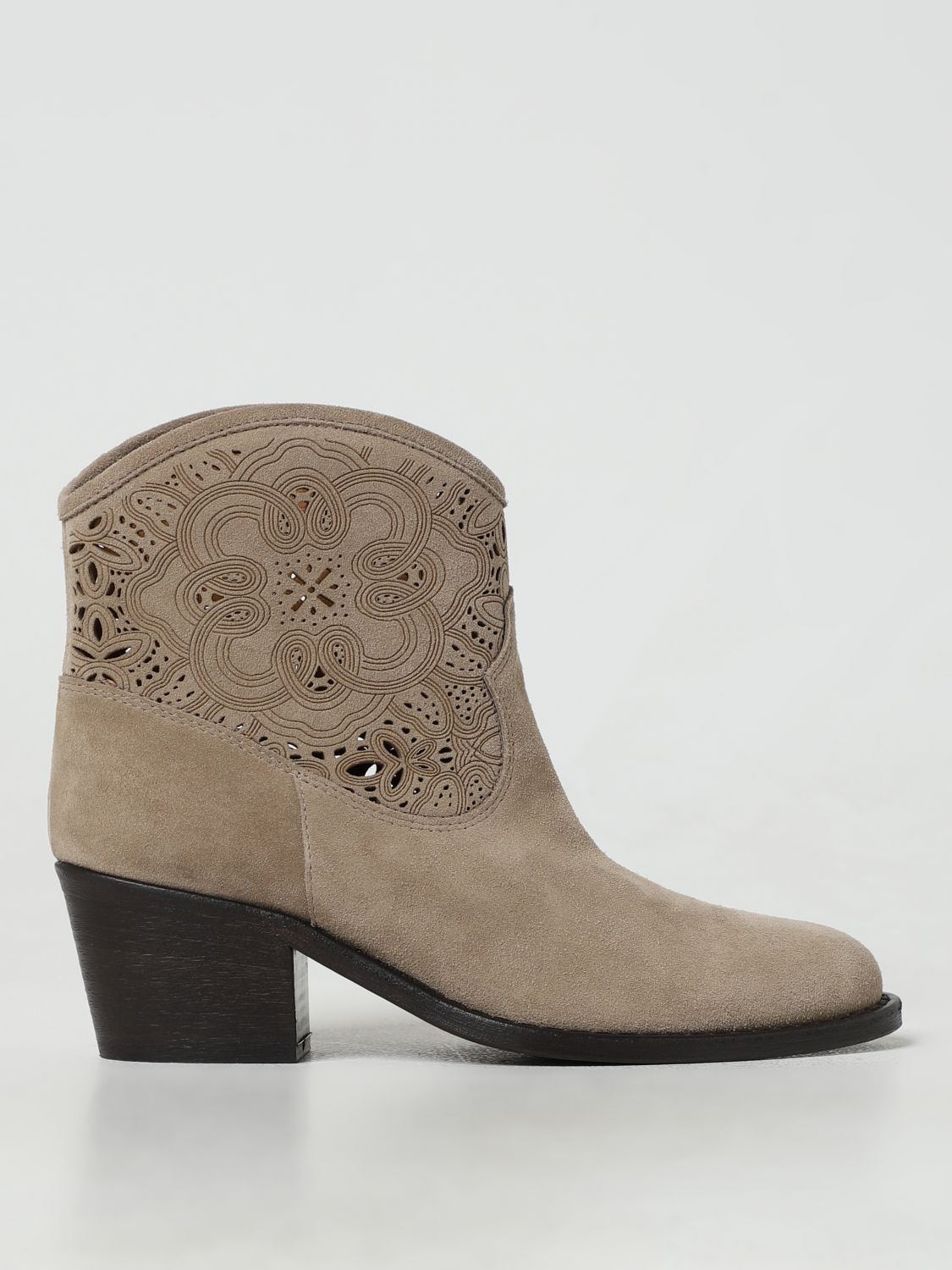 Via Roma 15 Flat Ankle Boots VIA ROMA 15 Woman colour Brown