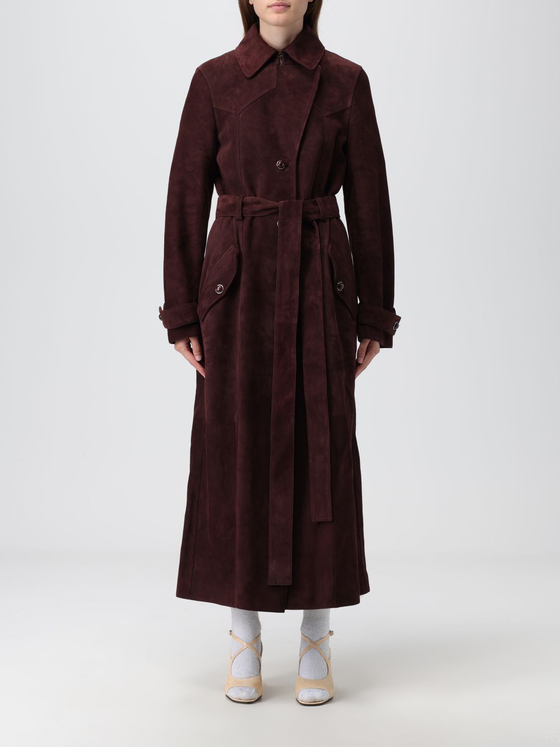 Chloé Trench Coat CHLOÉ Woman colour Burnt