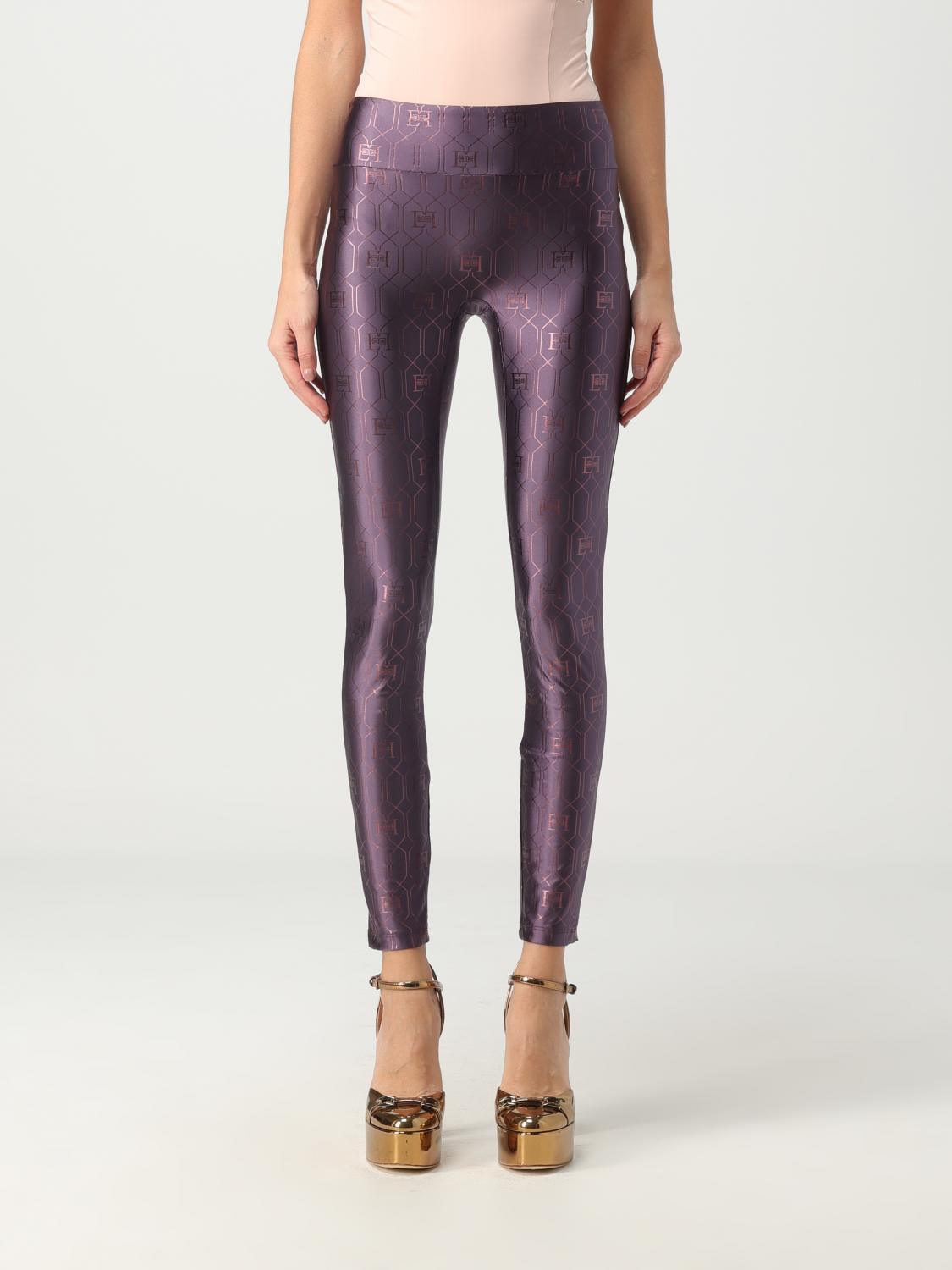 Elisabetta Franchi Trousers ELISABETTA FRANCHI Woman colour Plum