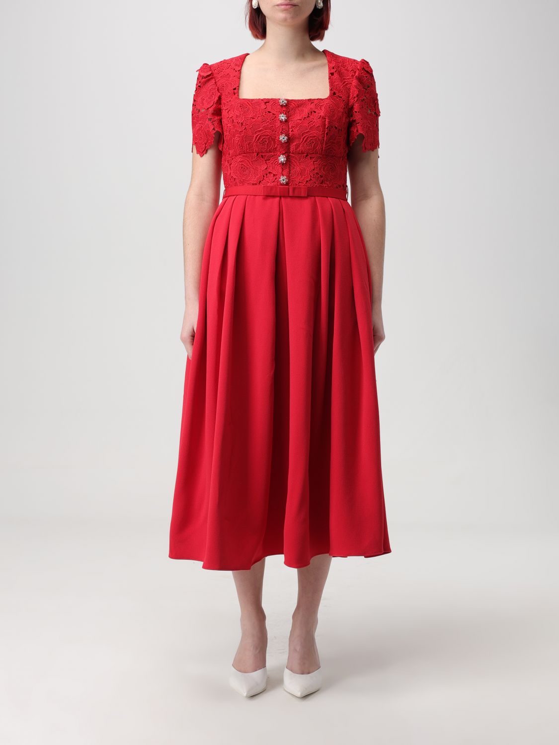 Self-Portrait Dress SELF-PORTRAIT Woman colour Red