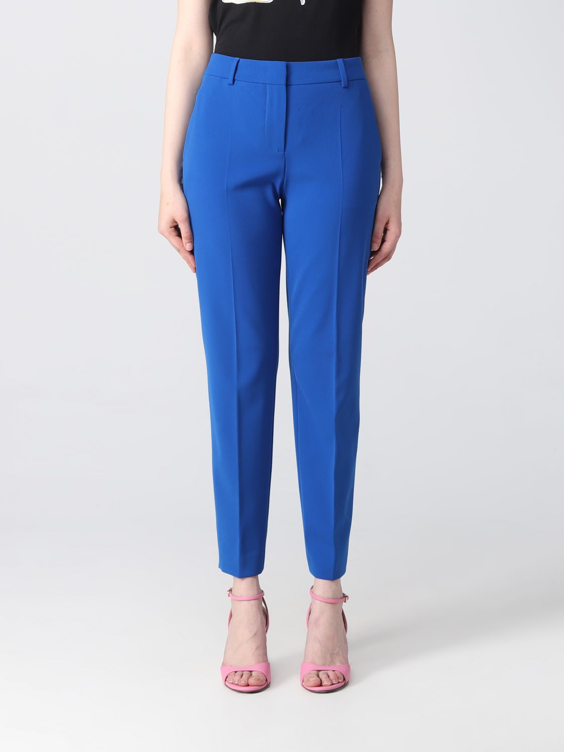 Boutique Moschino Trousers BOUTIQUE MOSCHINO Woman colour Blue