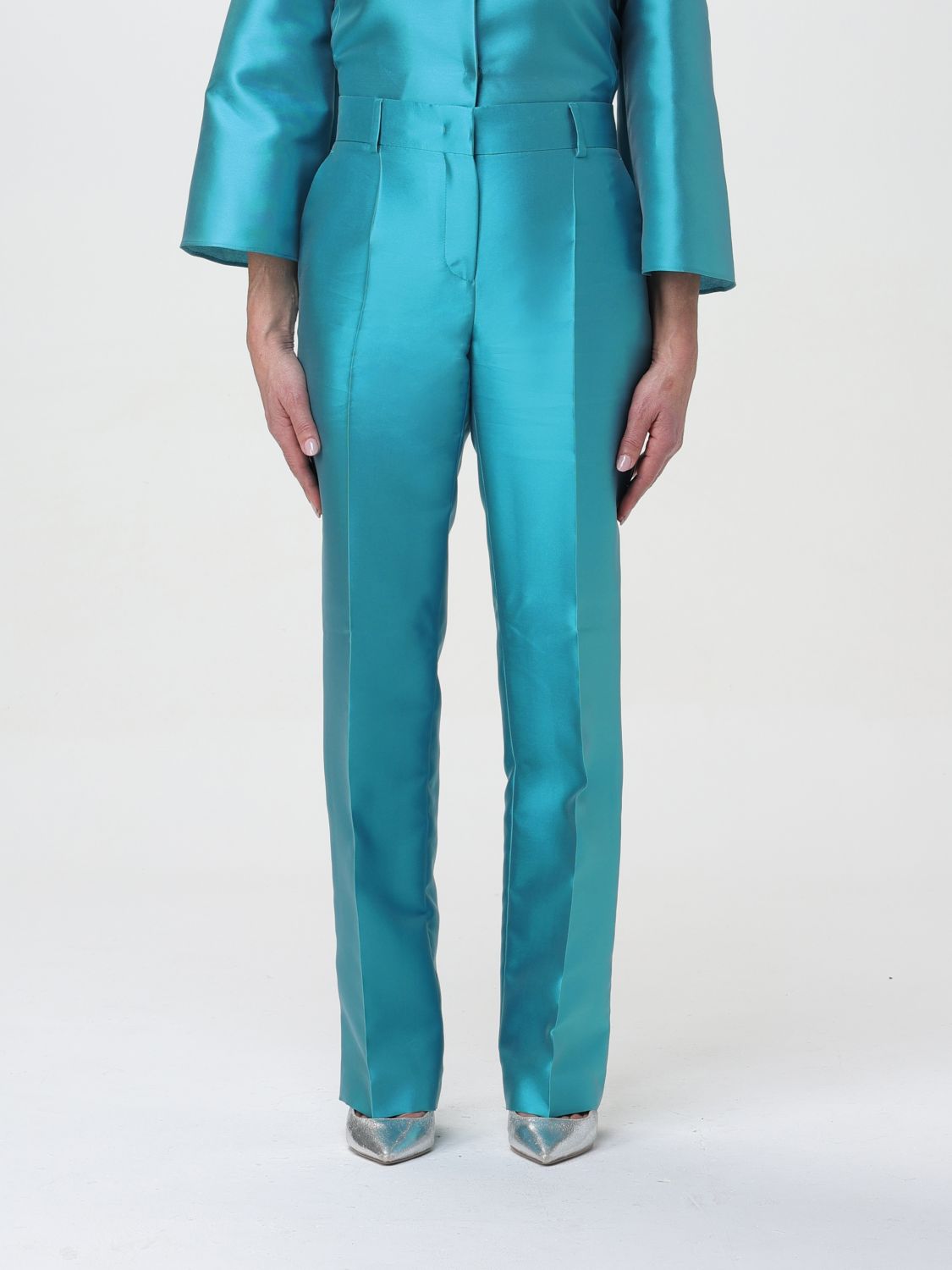 Alberta Ferretti Trousers ALBERTA FERRETTI Woman colour Water