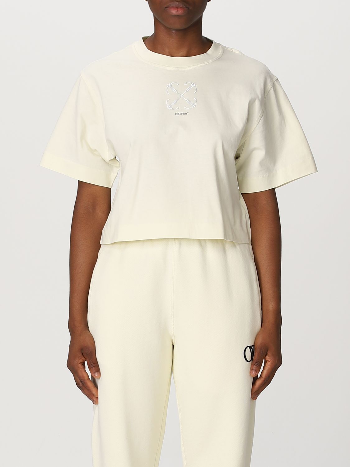 OFF-WHITE T-Shirt OFF-WHITE Woman colour Beige