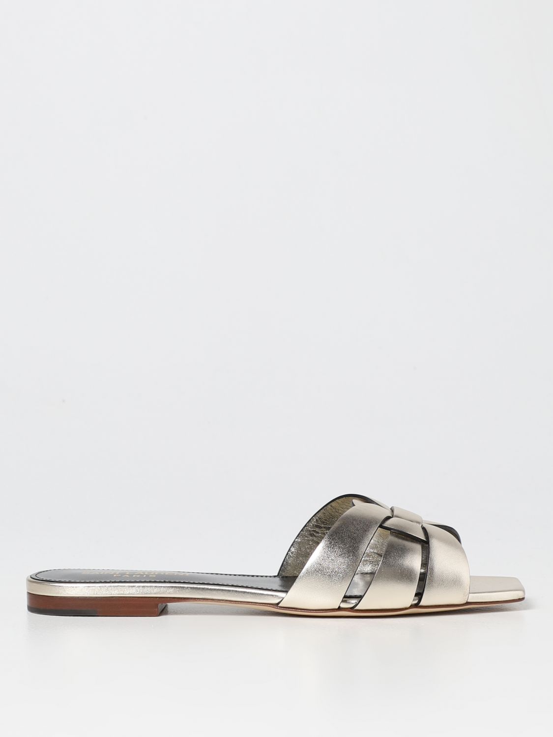 Saint Laurent Flat Sandals SAINT LAURENT Woman colour Gold