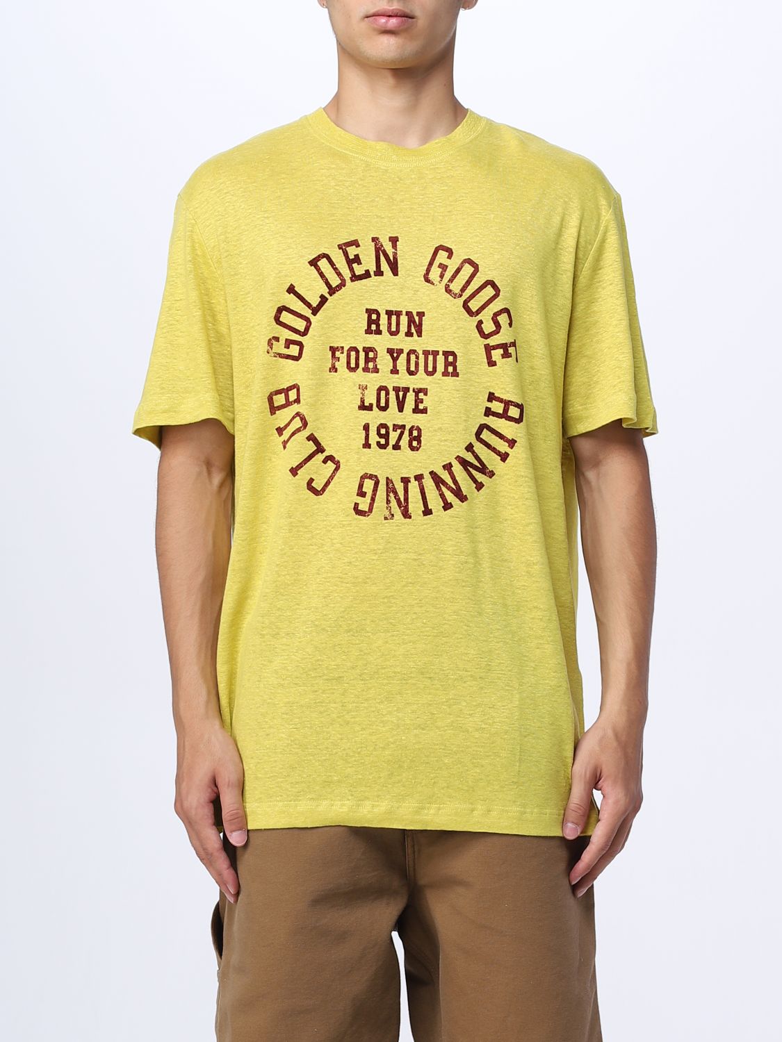 Golden Goose T-Shirt GOLDEN GOOSE Men colour Ocher