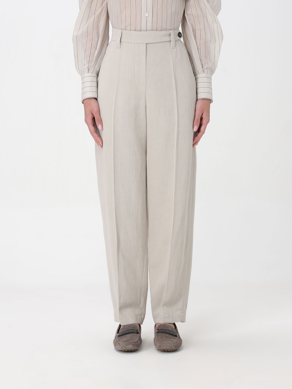 Brunello Cucinelli Trousers BRUNELLO CUCINELLI Woman colour Beige