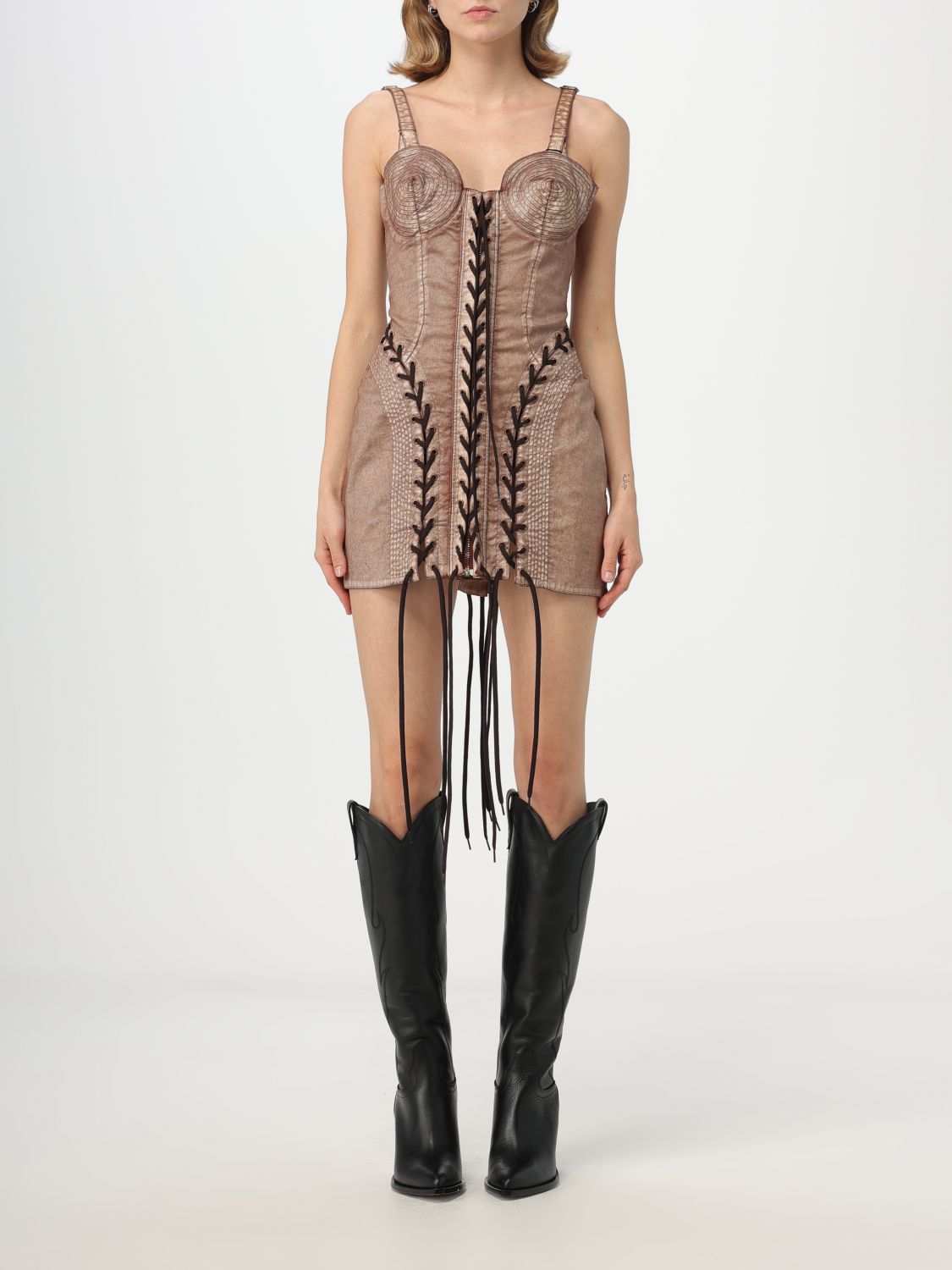 Jean Paul Gaultier Dress JEAN PAUL GAULTIER Woman colour Brown