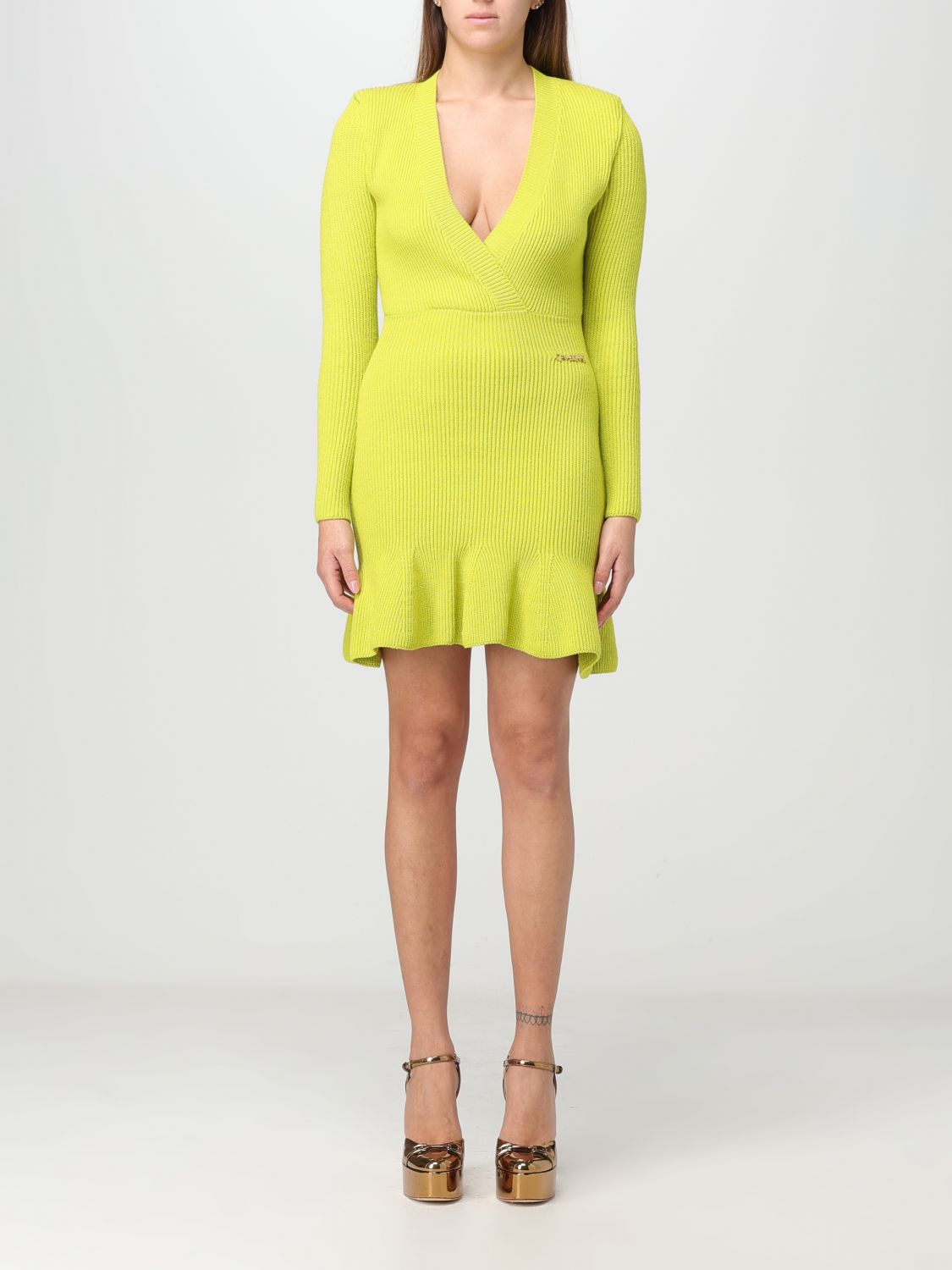 Elisabetta Franchi Dress ELISABETTA FRANCHI Woman colour Lime