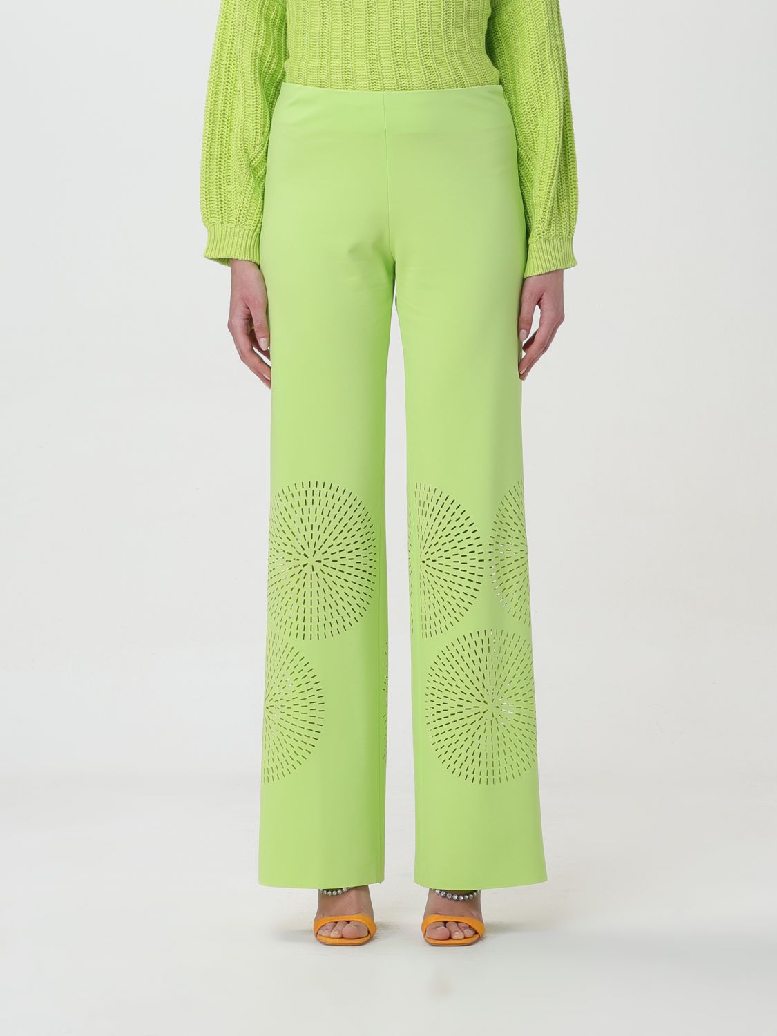 Liviana Conti Trousers LIVIANA CONTI Woman colour Lime