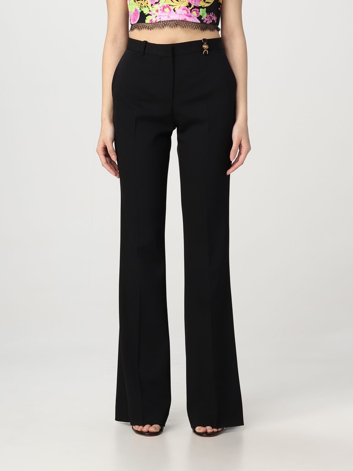 Versace Trousers VERSACE Woman colour Black