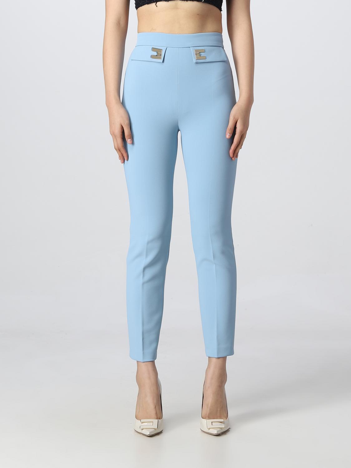 Elisabetta Franchi Trousers ELISABETTA FRANCHI Woman colour Gnawed Blue