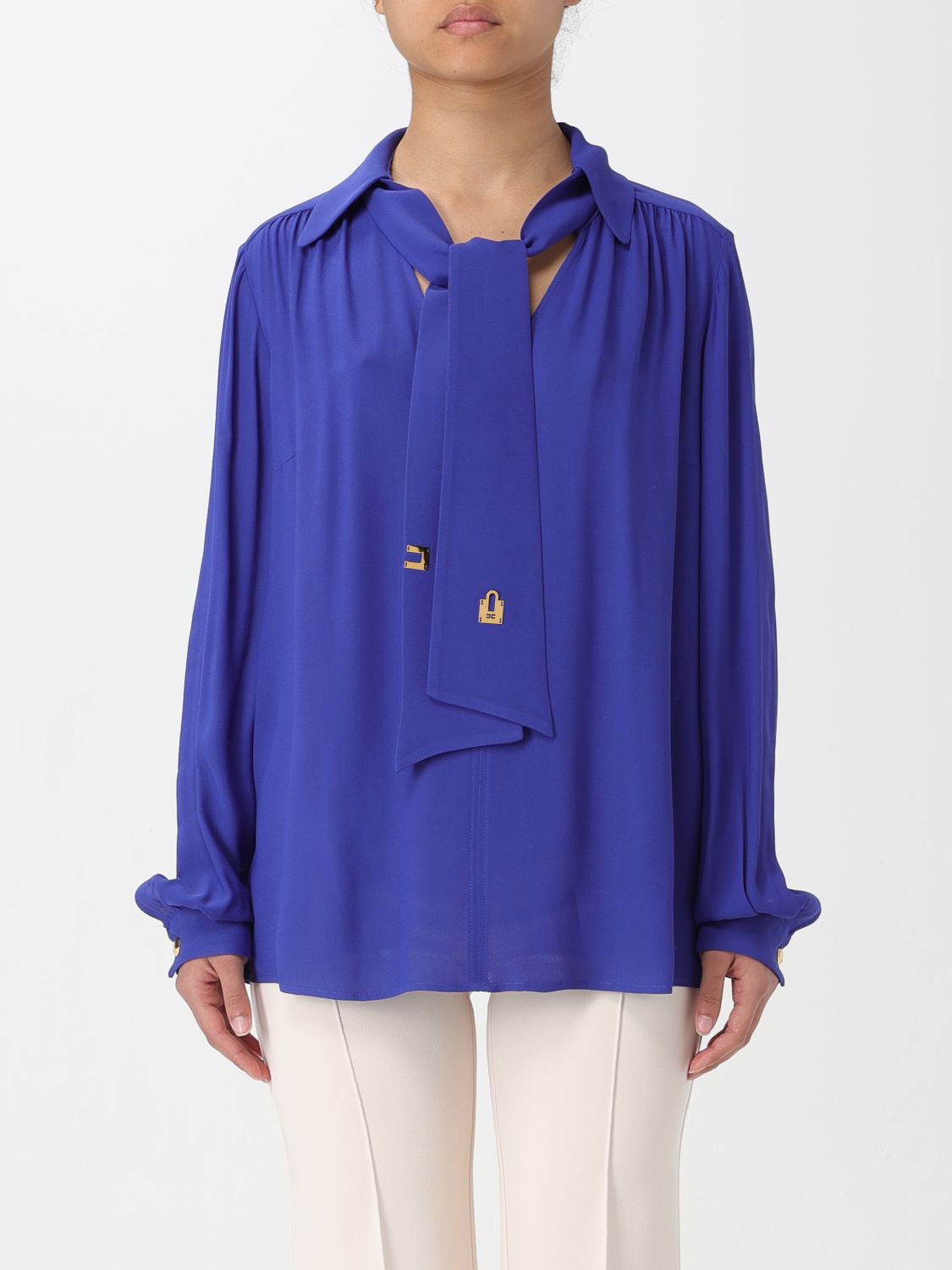 Elisabetta Franchi Shirt ELISABETTA FRANCHI Woman colour Indigo