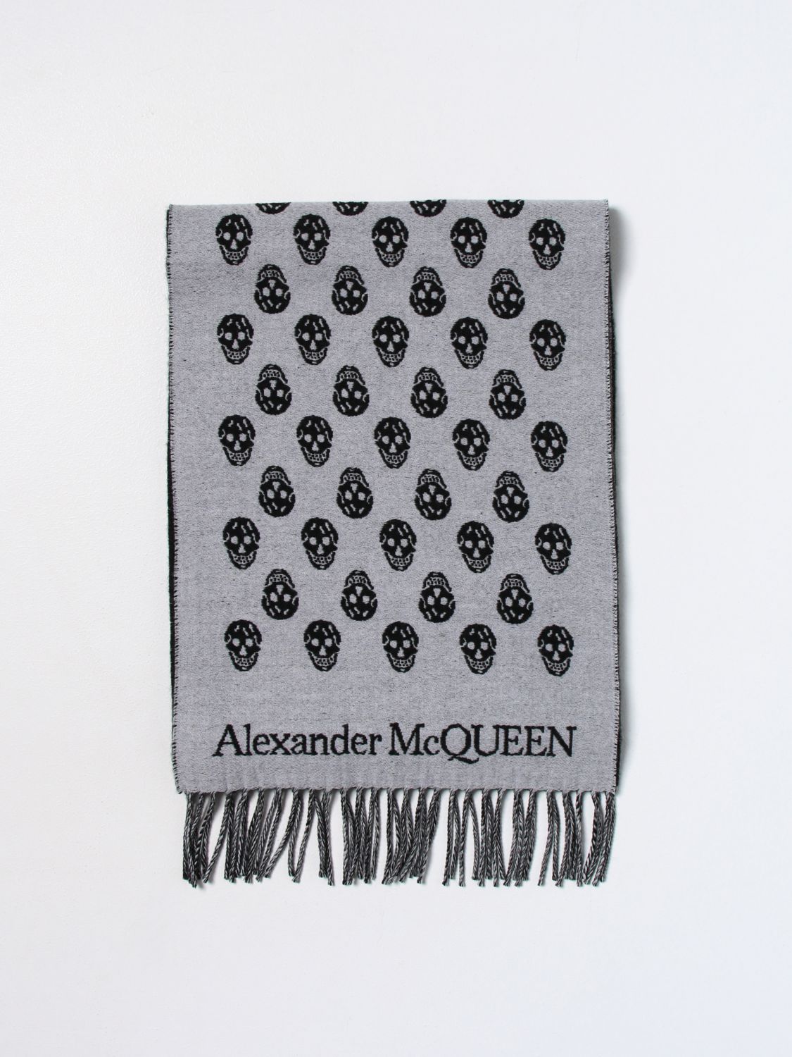 Alexander McQueen Scarf ALEXANDER MCQUEEN Woman colour Grey