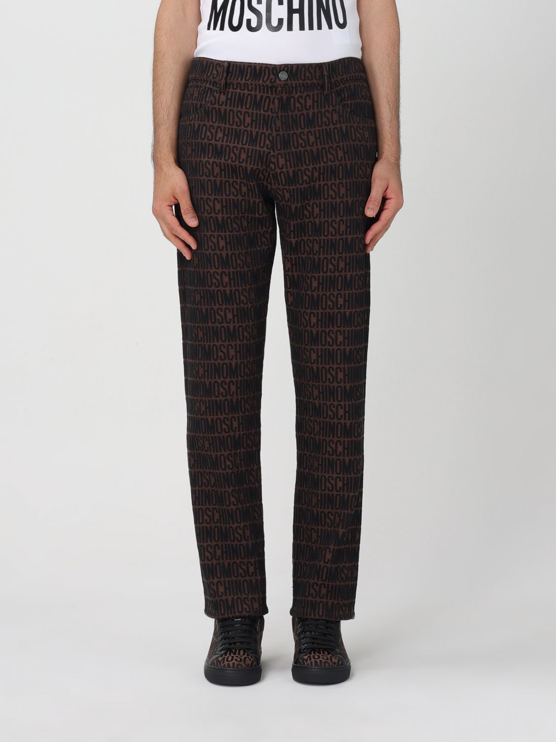 Moschino Couture Jeans MOSCHINO COUTURE Men colour Brown