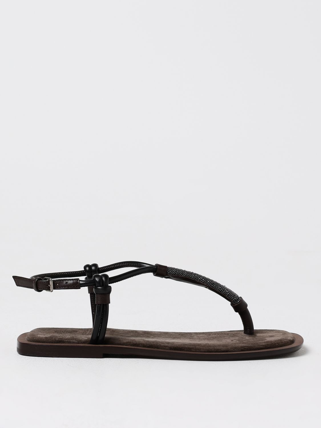 Brunello Cucinelli Flat Sandals BRUNELLO CUCINELLI Woman color Brown