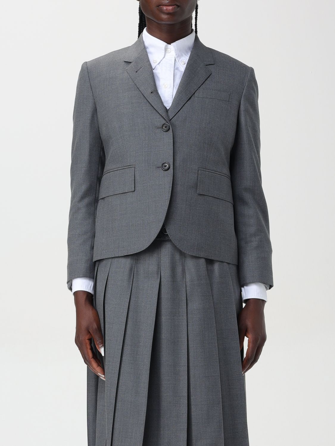 Thom Browne Blazer THOM BROWNE Woman color Grey 1