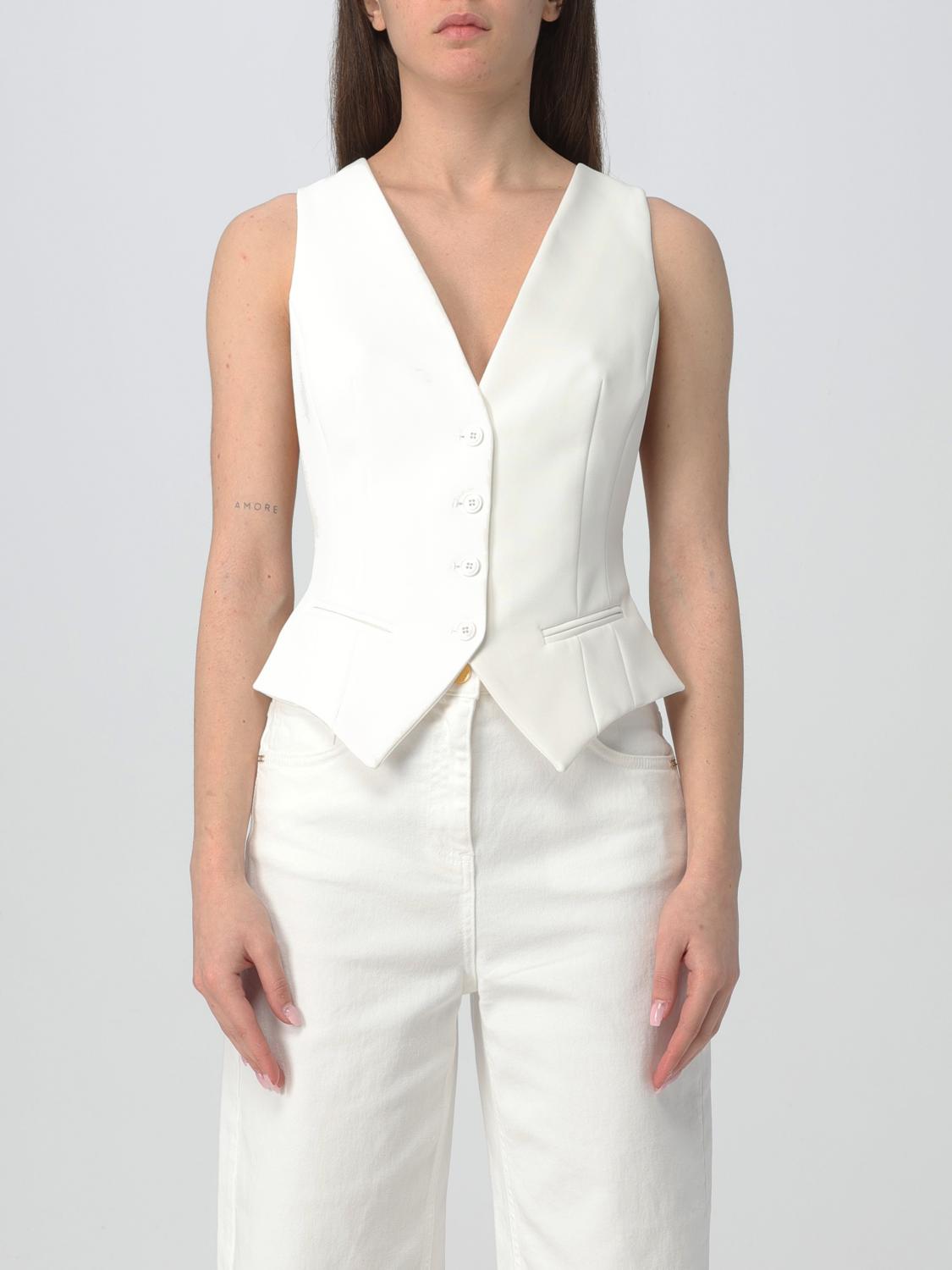 Elisabetta Franchi Waistcoat ELISABETTA FRANCHI Woman colour Yellow Cream