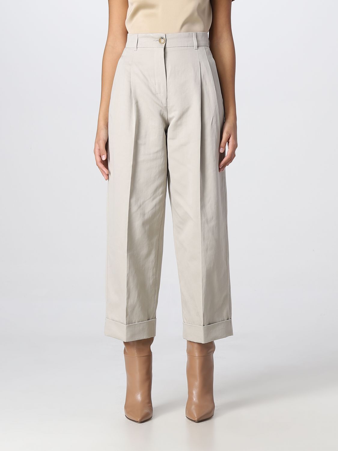  Trousers 'S MAX MARA Woman colour Ecru