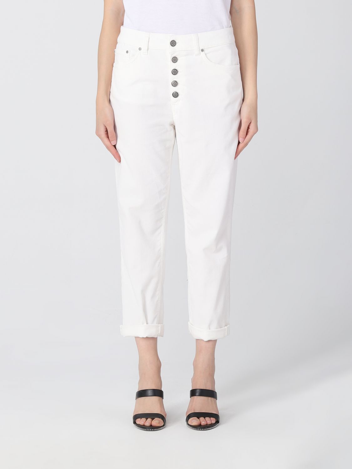 Dondup Trousers DONDUP Woman colour Ivory