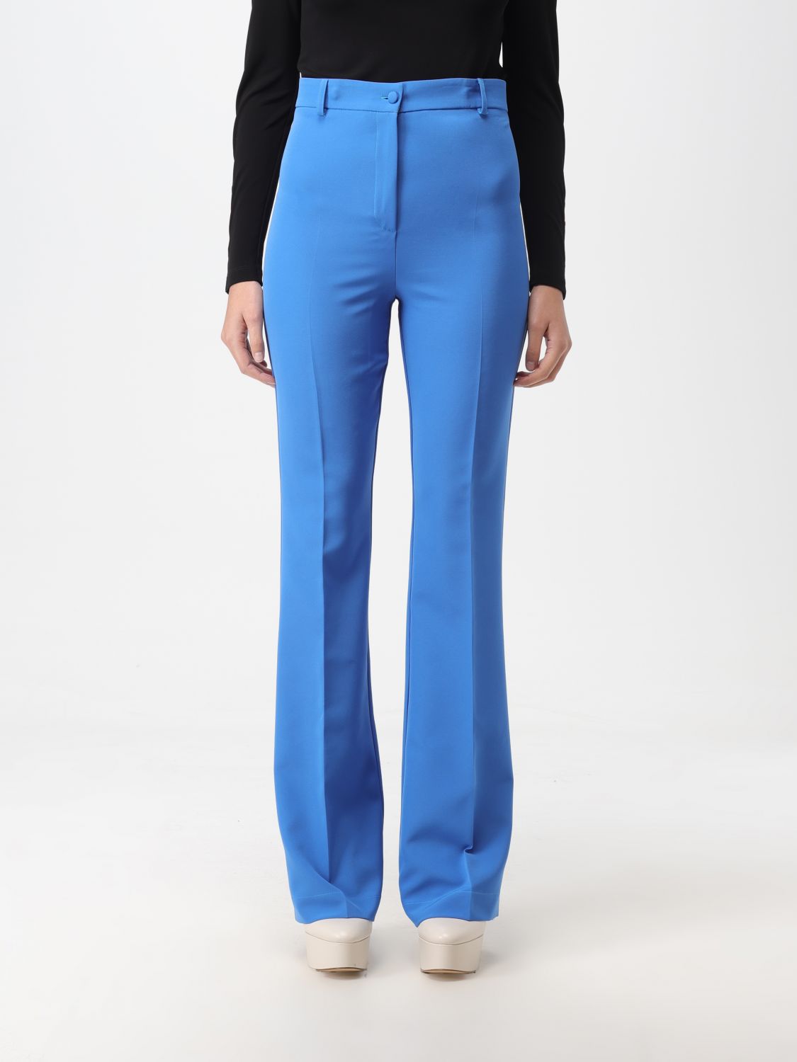 Hebe Studio Trousers HEBE STUDIO Woman colour Gnawed Blue