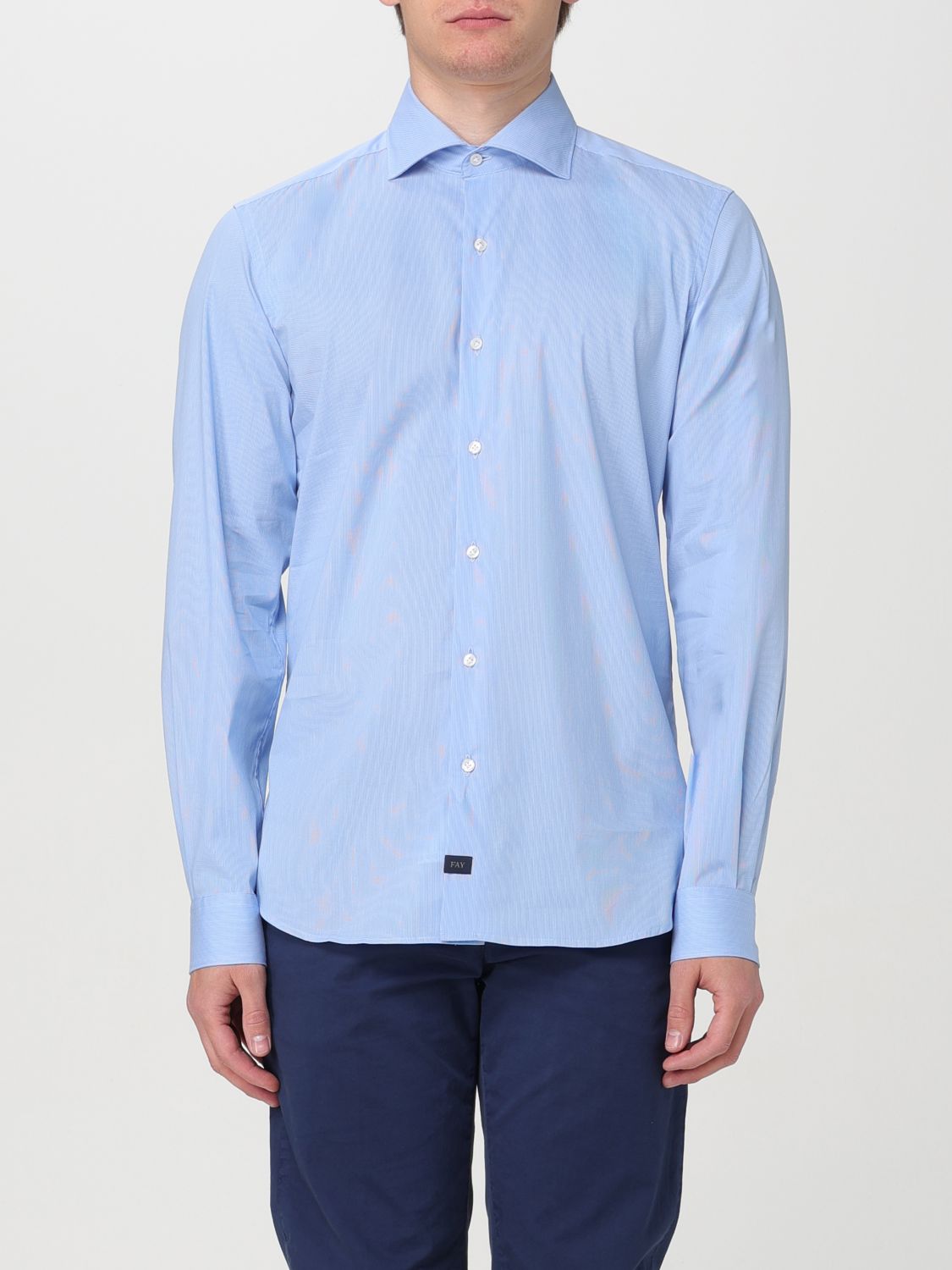 Fay Shirt FAY Men color Denim