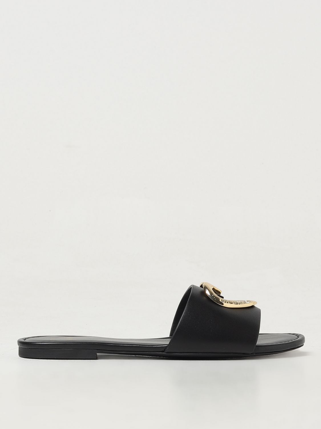 Love Moschino Flat Sandals LOVE MOSCHINO Woman colour Black