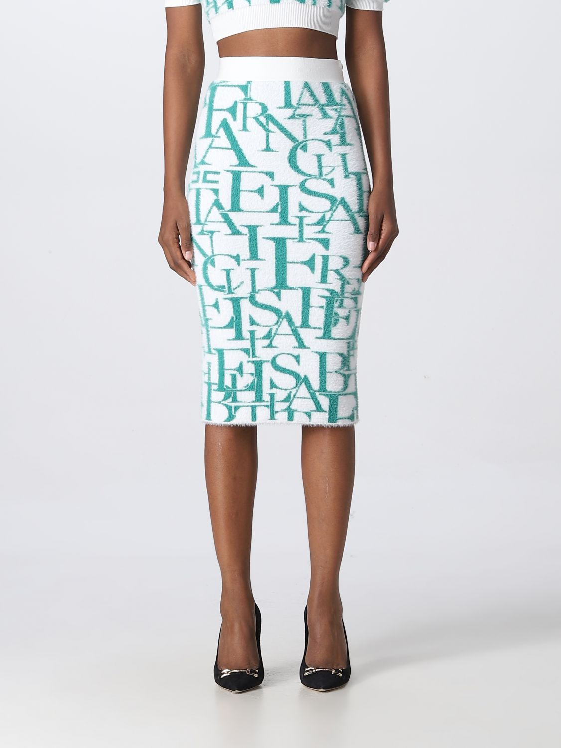 Elisabetta Franchi Skirt ELISABETTA FRANCHI Woman colour Emerald