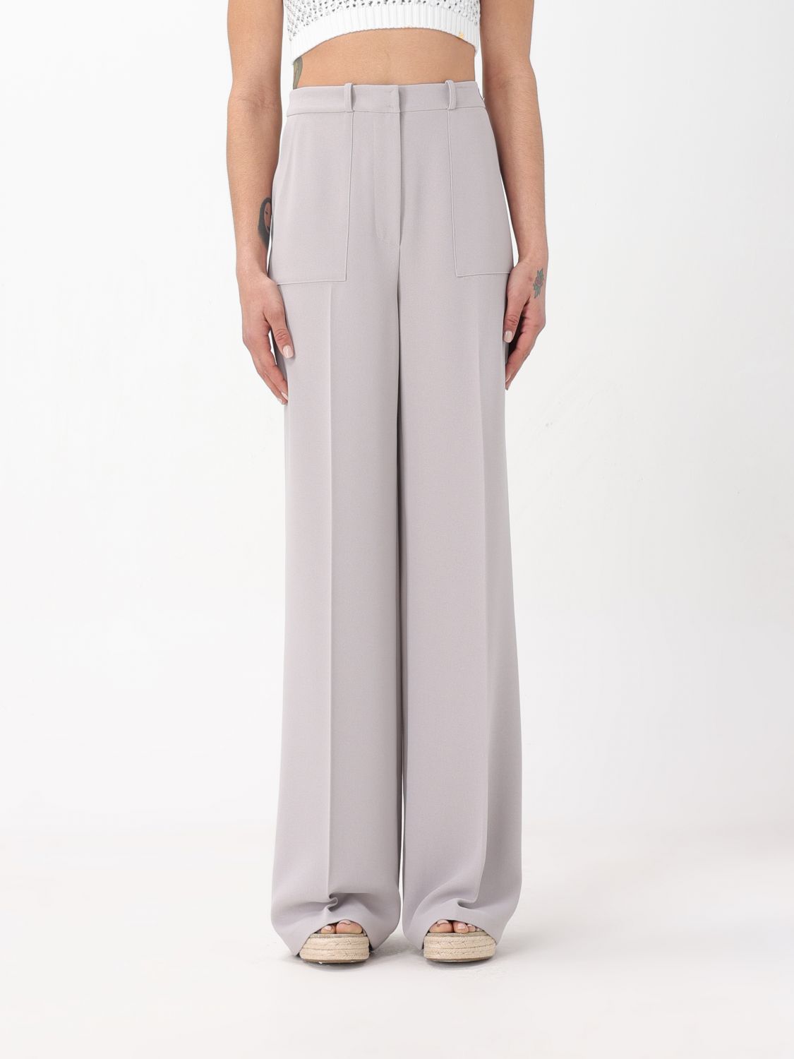 Elisabetta Franchi Trousers ELISABETTA FRANCHI Woman colour Pearl