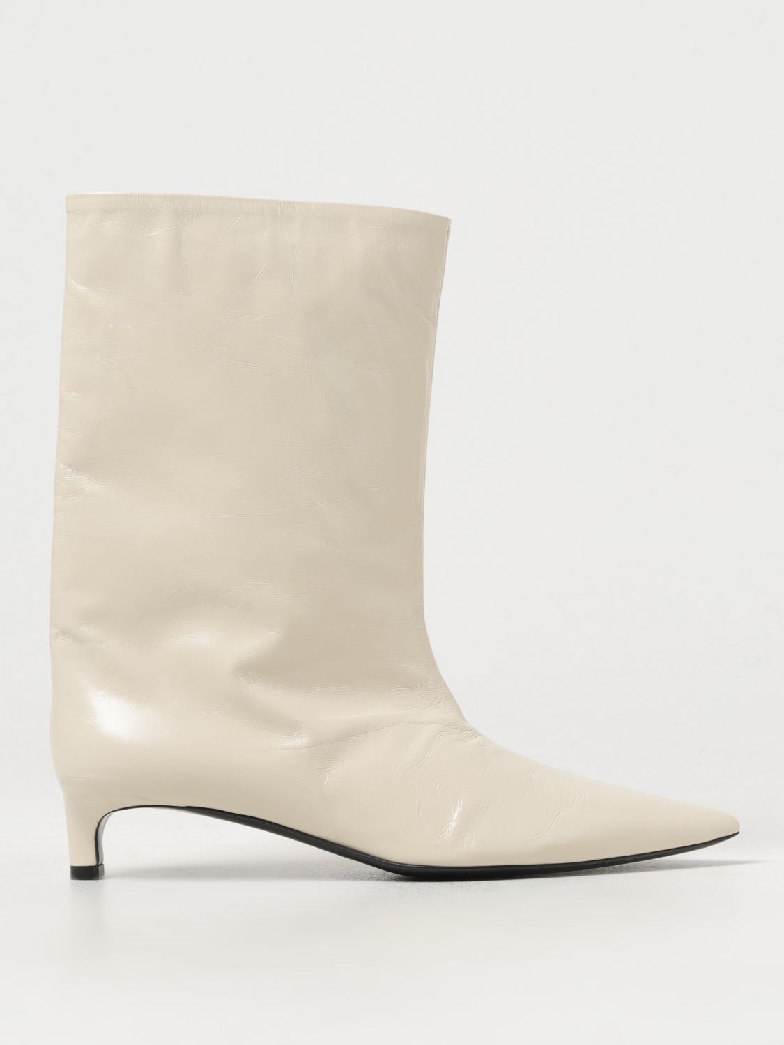 Jil Sander Flat Ankle Boots JIL SANDER Woman colour Ivory