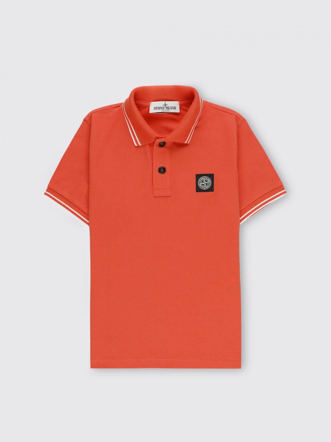 Stone Island Junior Polo Shirt STONE ISLAND JUNIOR Kids colour Orange