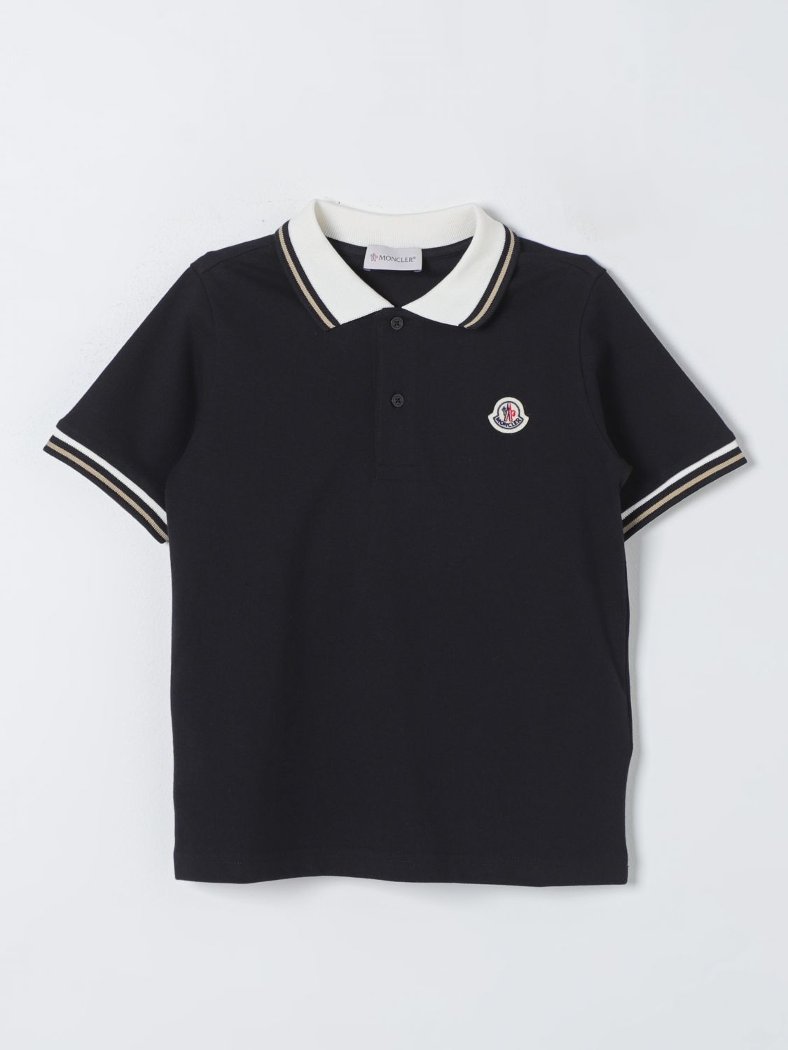 Moncler Polo Shirt MONCLER Kids colour Black