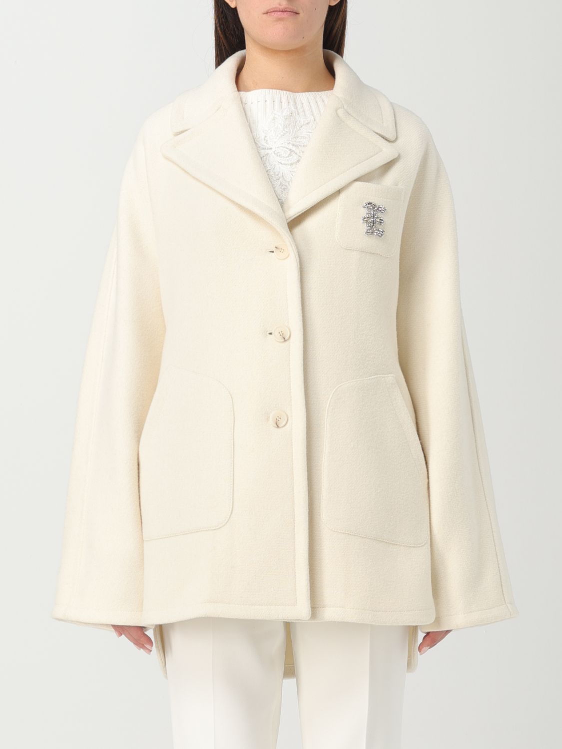 Ermanno Scervino Life Coat ERMANNO SCERVINO LIFE Woman colour White