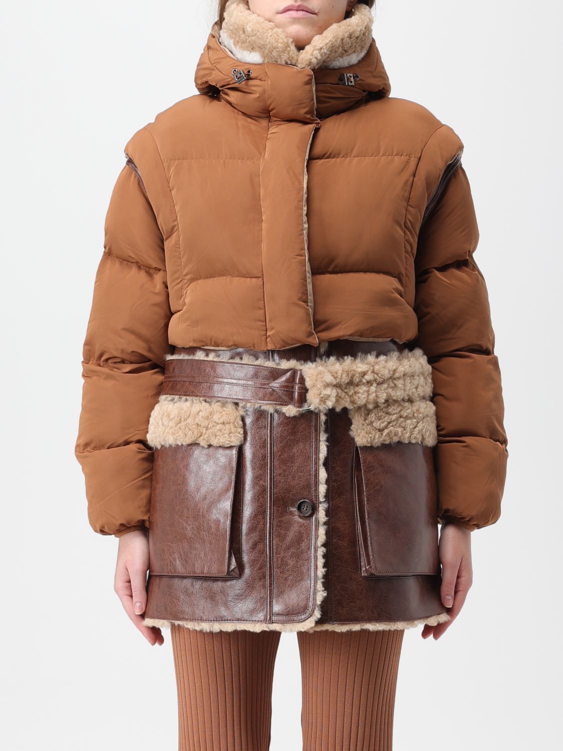 Urbancode Fur Coats URBANCODE Woman colour Brown