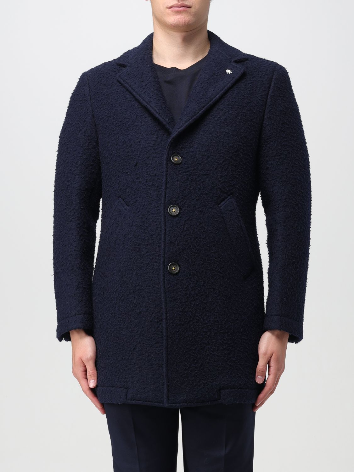 Manuel Ritz Coat MANUEL RITZ Men colour Blue