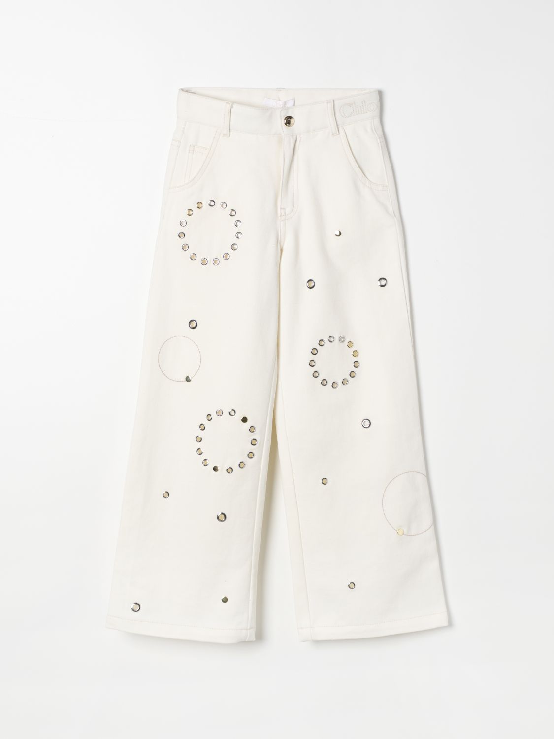 Chloé Trousers CHLOÉ Kids colour Ivory