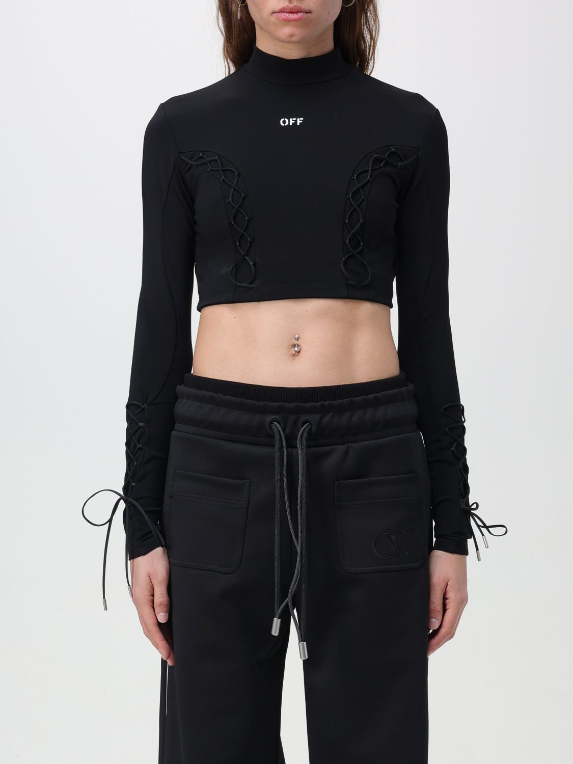 OFF-WHITE Top OFF-WHITE Woman colour Black