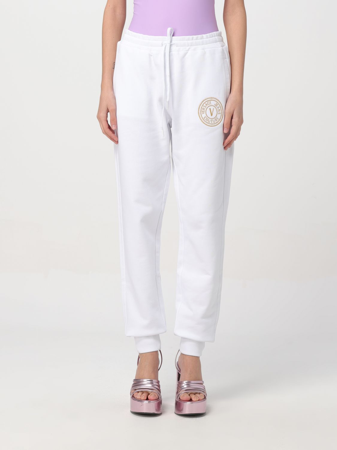 Versace Jeans Couture Trousers VERSACE JEANS COUTURE Woman colour White