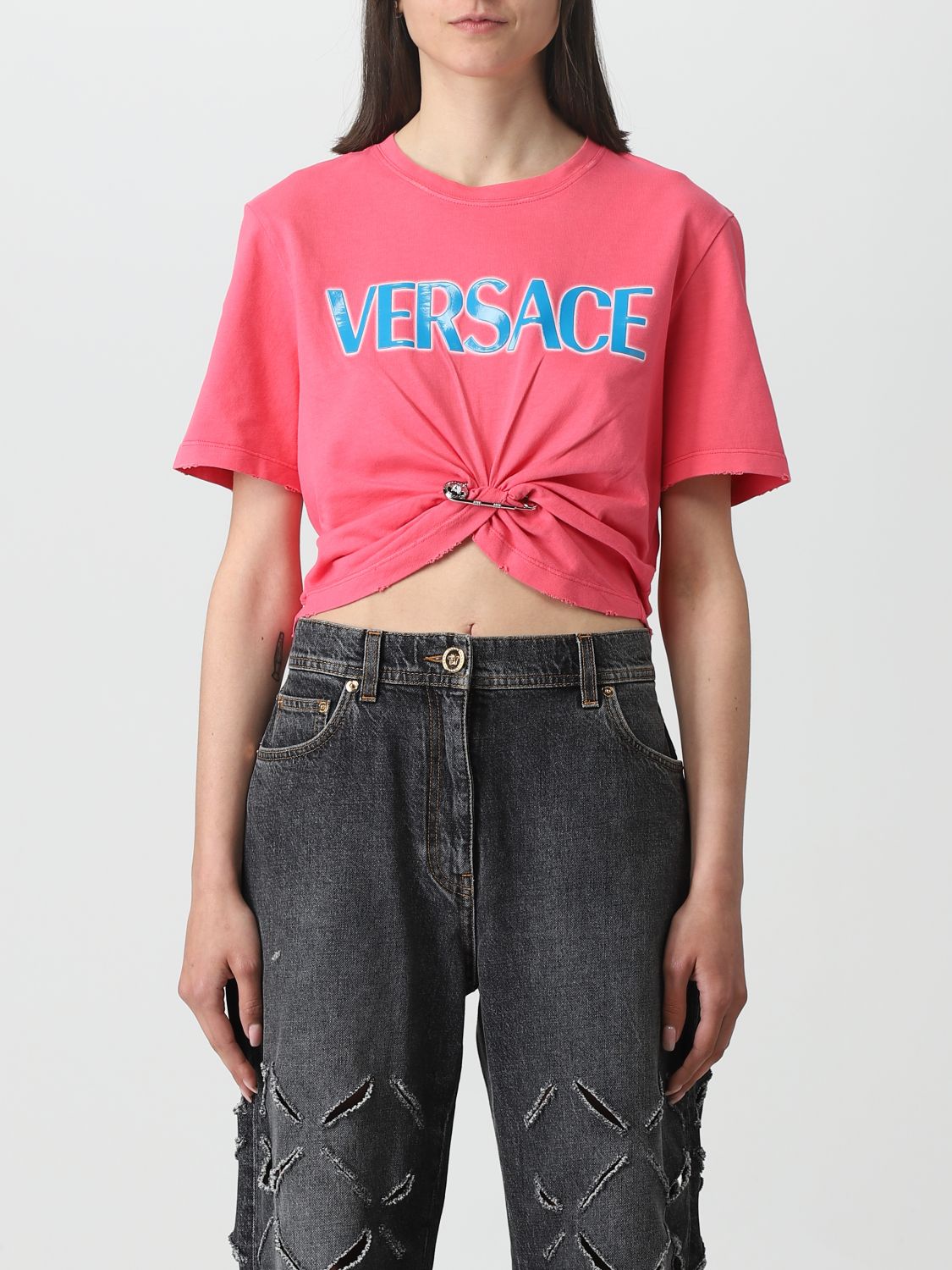 Versace T-Shirt VERSACE Woman colour Pink