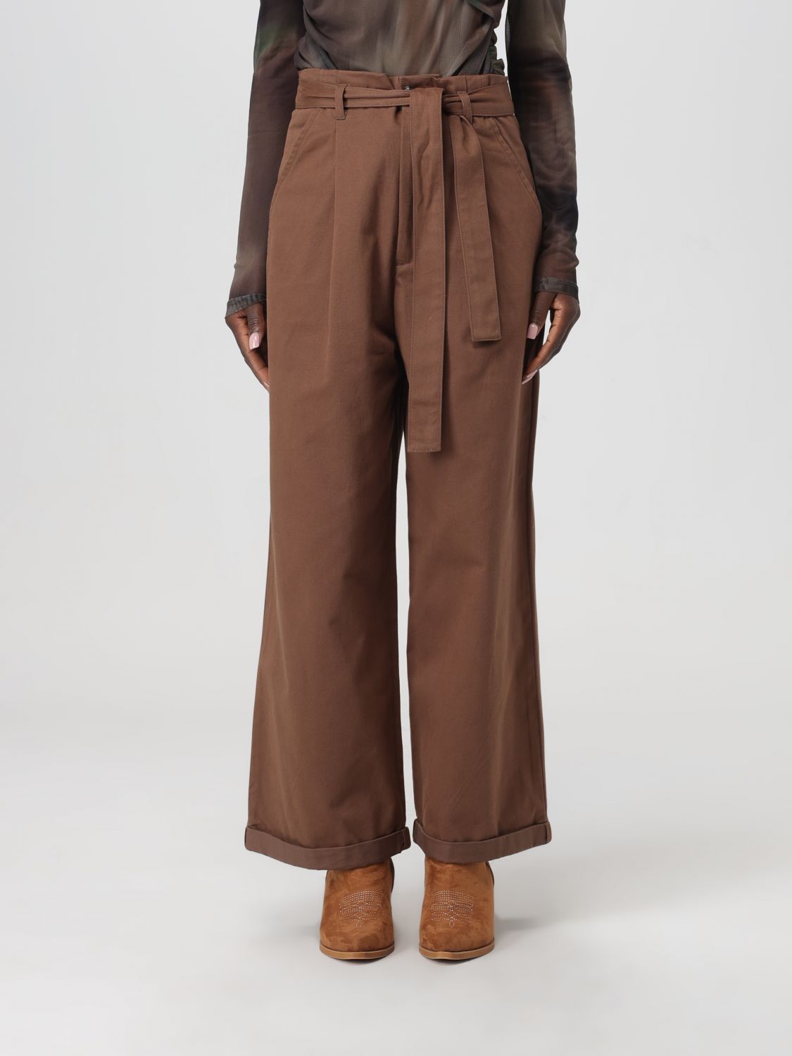 Pinko Trousers PINKO Woman colour Earth