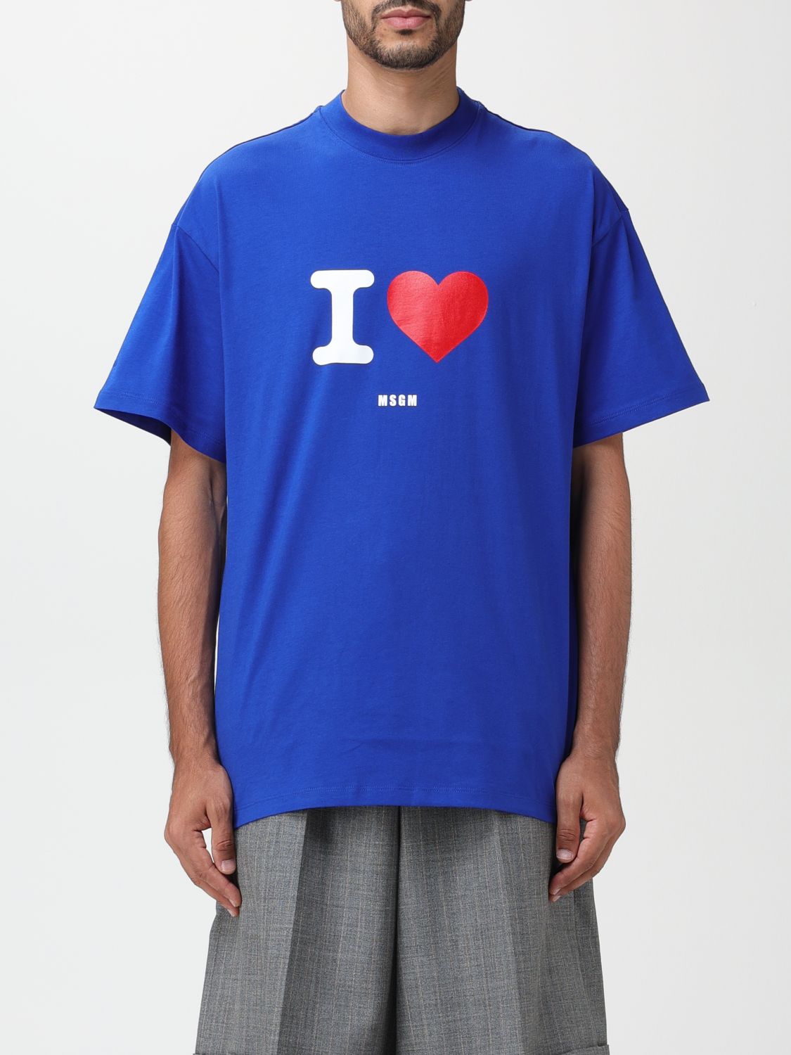 Msgm T-Shirt MSGM Men colour Blue