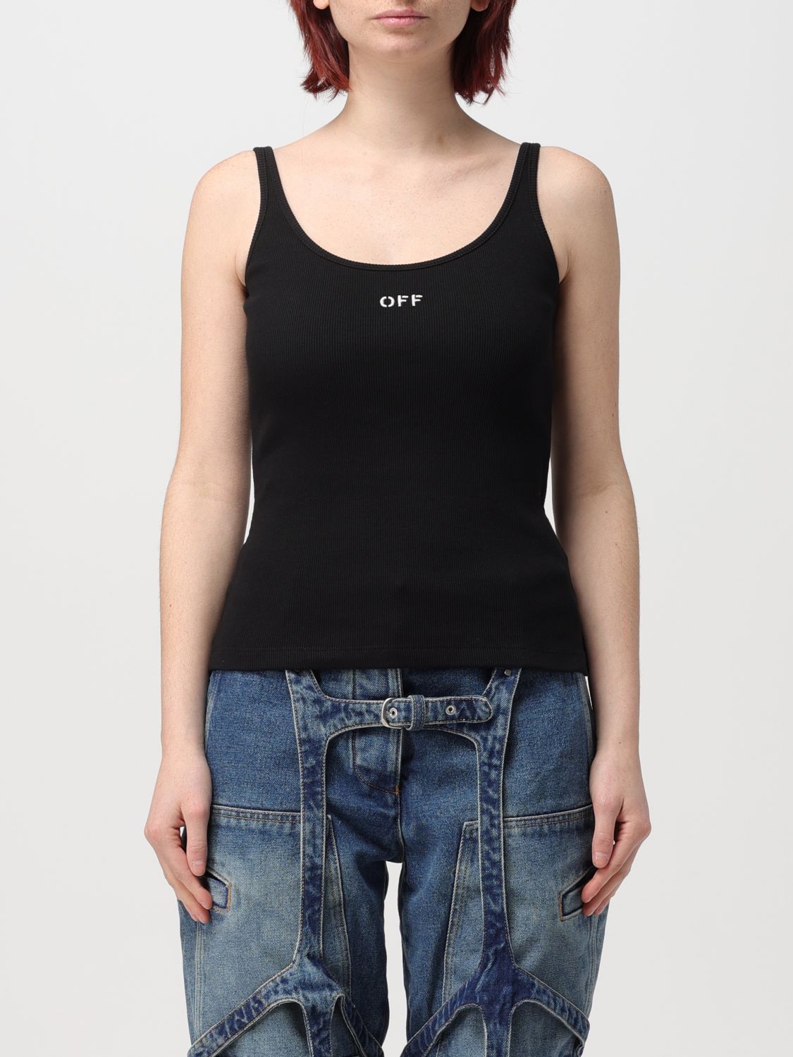 OFF-WHITE Top OFF-WHITE Woman colour Black