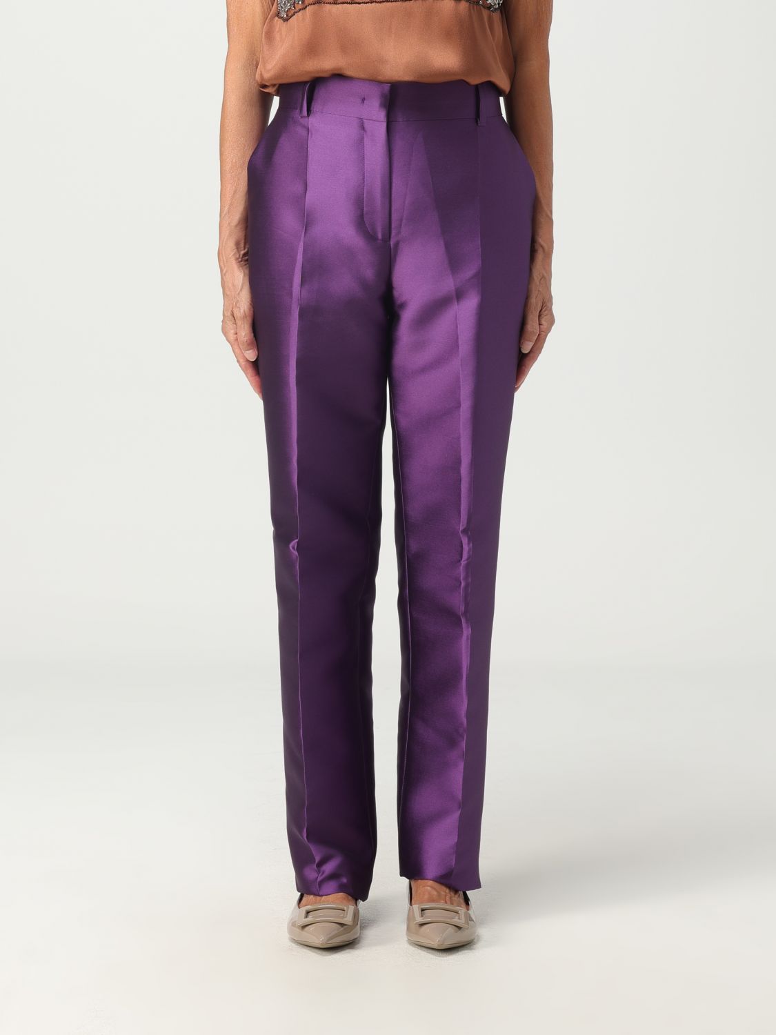 Alberta Ferretti Trousers ALBERTA FERRETTI Woman colour Violet