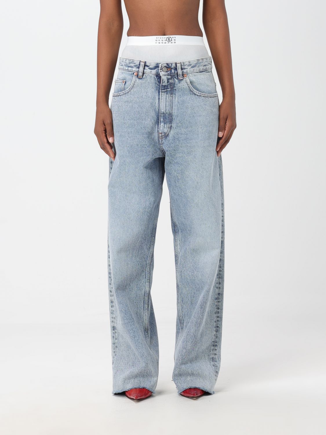 MM6 Maison Margiela Jeans MM6 MAISON MARGIELA Woman colour Blue