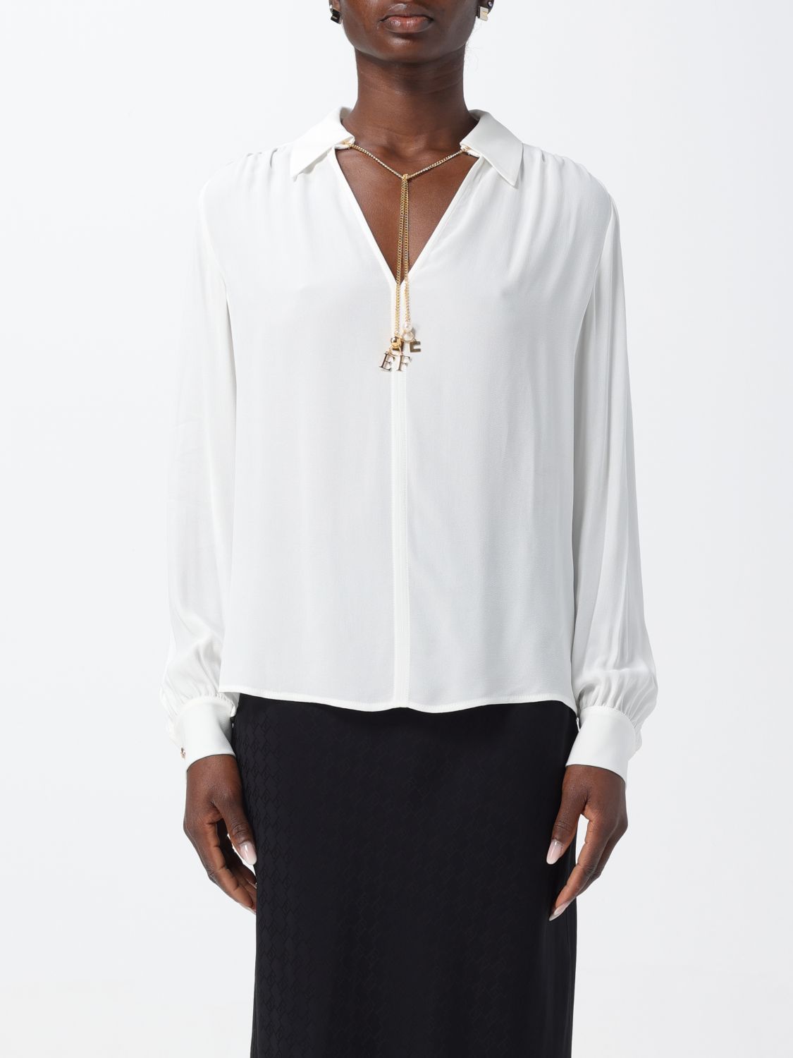 Elisabetta Franchi Top ELISABETTA FRANCHI Woman colour White