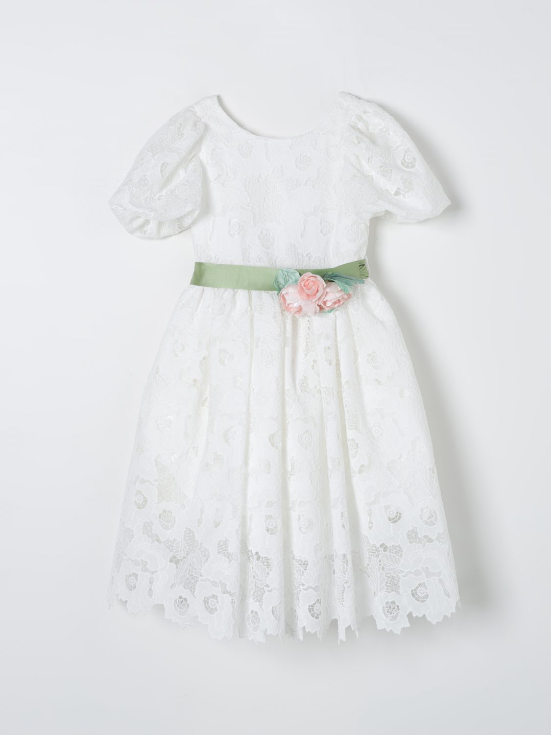 Monnalisa Dress MONNALISA Kids colour Yellow Cream